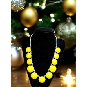 Constance yellow acrylic and nickel necklace